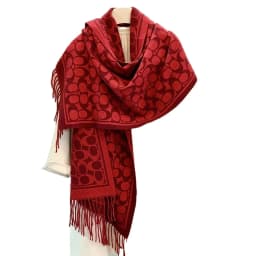 image-Women's Imitation Cashmere Scarf Shawl, Double-sided Thick