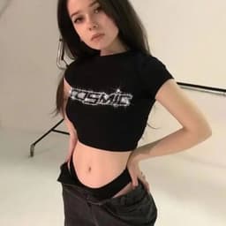 image-ZSSKASLCN Rhinestone Y2K T Shirt Women Short Sleeve Crop Top