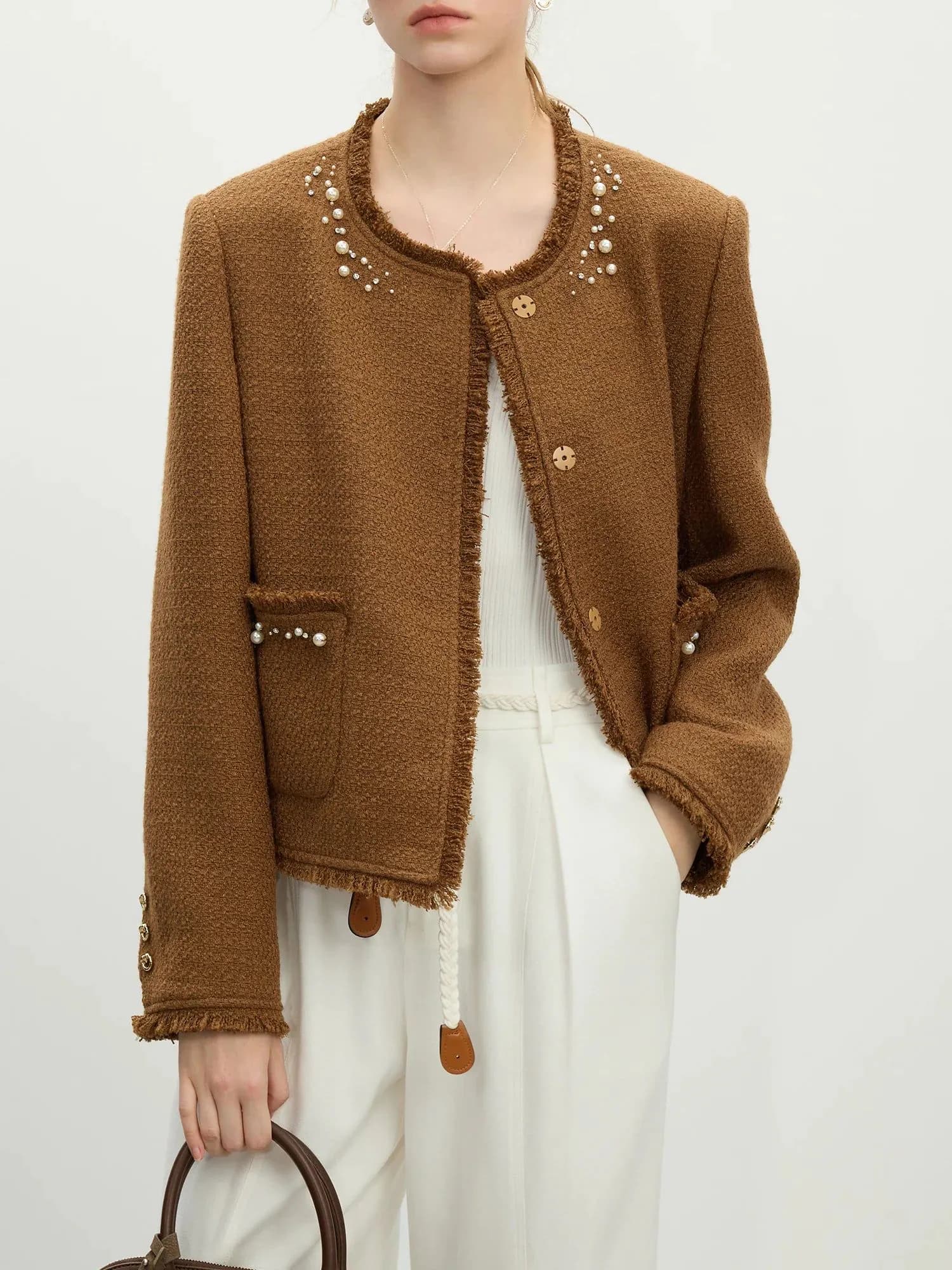 image-FSLE Women's Wool Blend Casual Jacket 25FS11059