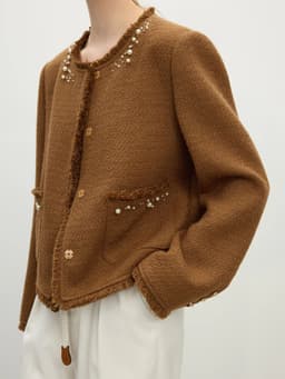 image-FSLE Women's Wool Blend Casual Jacket 25FS11059