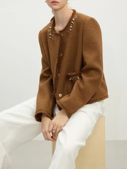 image-FSLE Women's Wool Blend Casual Jacket 25FS11059