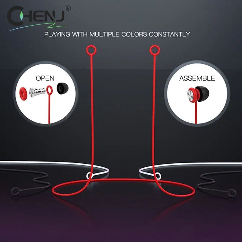 image-CHENJ Silicone Earbud Lanyard Anti-lost Earphone Strap