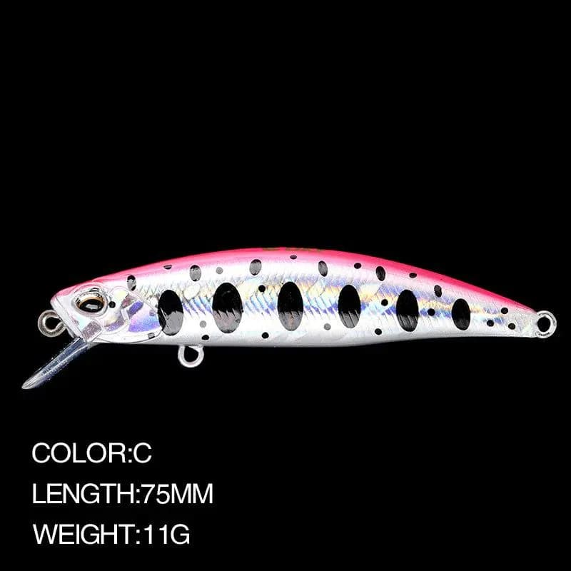 image-Minnow Fishing Lure 7.5cm 11g Sinking Wobbler Jerkbait