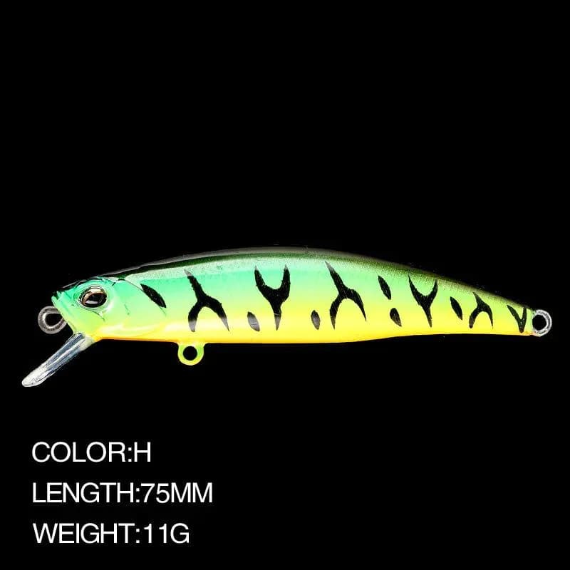 image-Minnow Fishing Lure 7.5cm 11g Sinking Wobbler Jerkbait