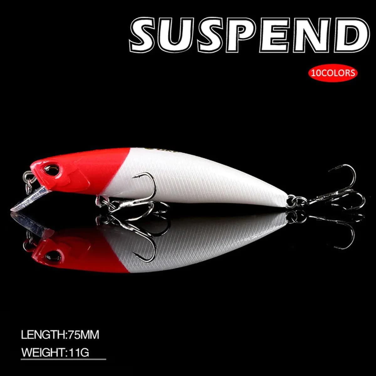 image-Minnow Fishing Lure 7.5cm 11g Sinking Wobbler Jerkbait
