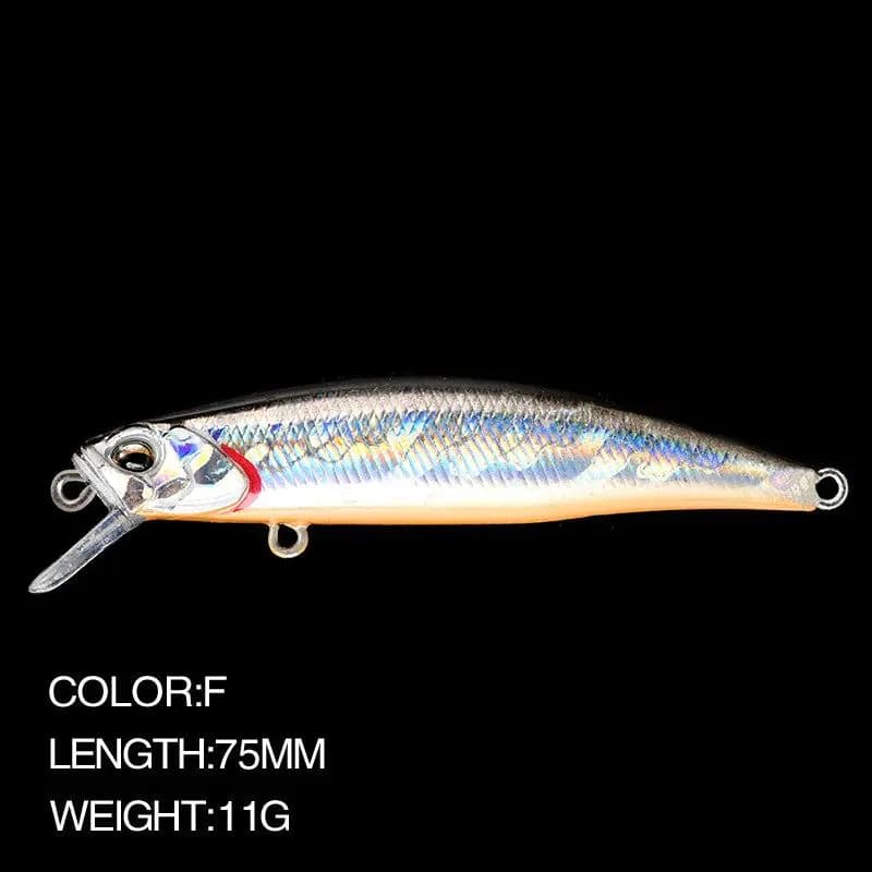 image-Minnow Fishing Lure 7.5cm 11g Sinking Wobbler Jerkbait