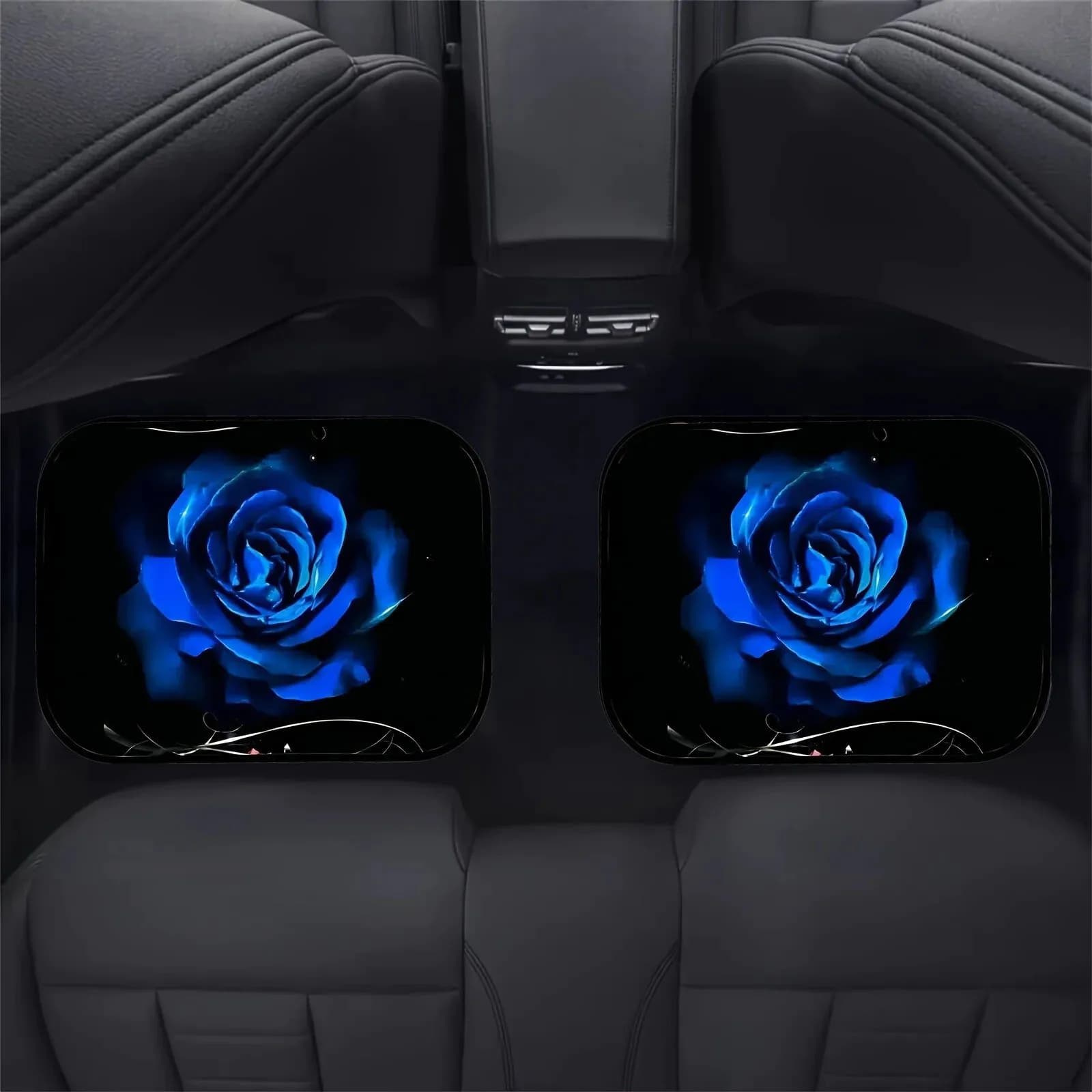 image-4pcs Universal Rose Car Floor Mats, Non-slip, Dust-proof