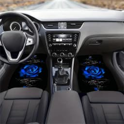 image-4pcs Universal Rose Car Floor Mats, Non-slip, Dust-proof