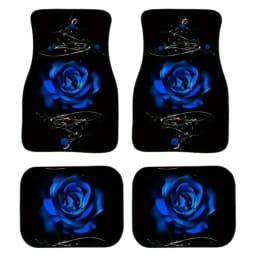image-4pcs Universal Rose Car Floor Mats, Non-slip, Dust-proof