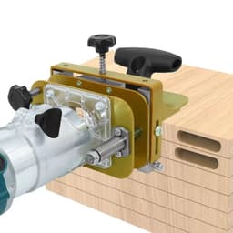 image-Mortising Jig for 65mm Trimming Machine 2 In 1 Slotting Bracket Invisible Fasteners Punch Locator Linear Track Woodworking Tools