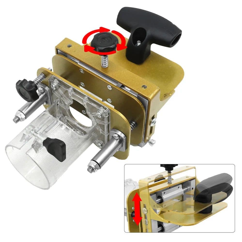 image-Mortising Jig for 65mm Trimming Machine 2 In 1 Slotting Bracket Invisible Fasteners Punch Locator Linear Track Woodworking Tools