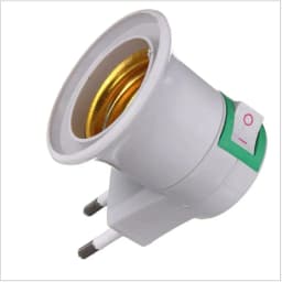 image-High Quality E27 Lamp Base EU Plug Lamp Holder Converter Screw Mouth Type Light Holder Mobile Round Foot Lamp Bases