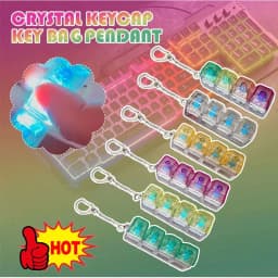 image-Keyboard Fidget Toy Keychain 4-Button with LED Lights