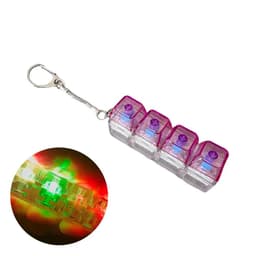 image-Keyboard Fidget Toy Keychain 4-Button with LED Lights