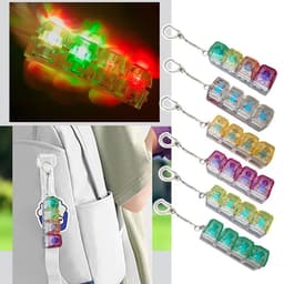 image-Keyboard Fidget Toy Keychain 4-Button with LED Lights