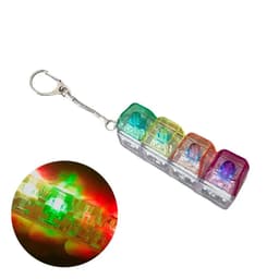 image-Keyboard Fidget Toy Keychain 4-Button with LED Lights