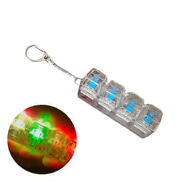 image-Keyboard Fidget Toy Keychain 4-Button with LED Lights