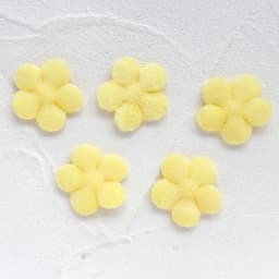 image-50Pcs 30mm Fur Padded Flower Applique for Handmade Crafts Ornament DIY Headwear Hair BB Clips Decor Acc Patches