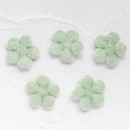 image-50Pcs 30mm Fur Padded Flower Applique for Handmade Crafts Ornament DIY Headwear Hair BB Clips Decor Acc Patches