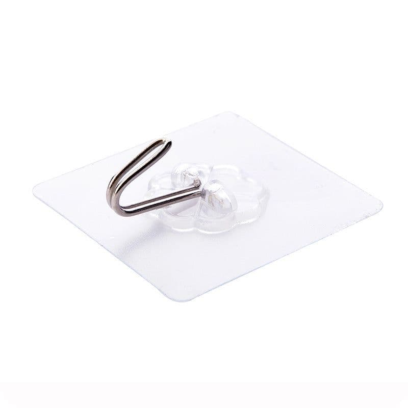 image-Nail-Free Transparent Hook for Wall Hanging - Strong Load-Bearing