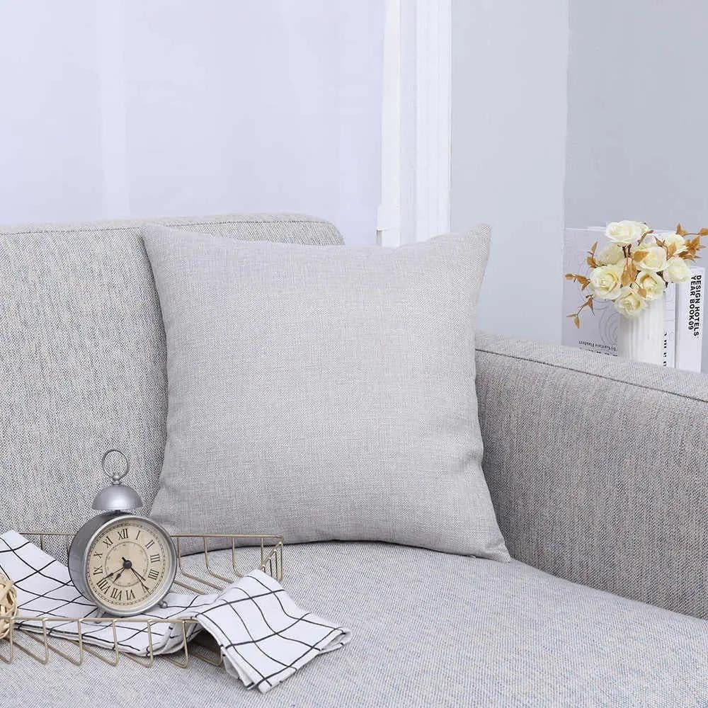 image-Cushion Cover Full Colour - Mottled Light Grey