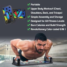image-Foldable Push-Up Board - Multi-Functional Fitness Equipment 50"