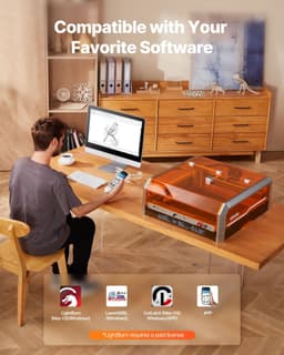 image-VEVOR L8 20W Laser Engraver with Enclosure and Camera