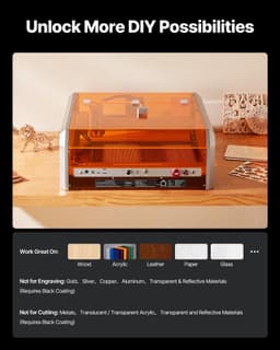 image-VEVOR L8 20W Laser Engraver with Enclosure and Camera