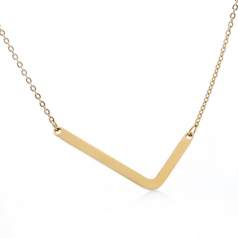 image-Fabulous Rose Gold Plated Stainless Steel Initial Letter Pendant Necklace