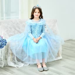 image-Frozen Princess Dress Elsa Girls Long-Sleeve 3-8Y