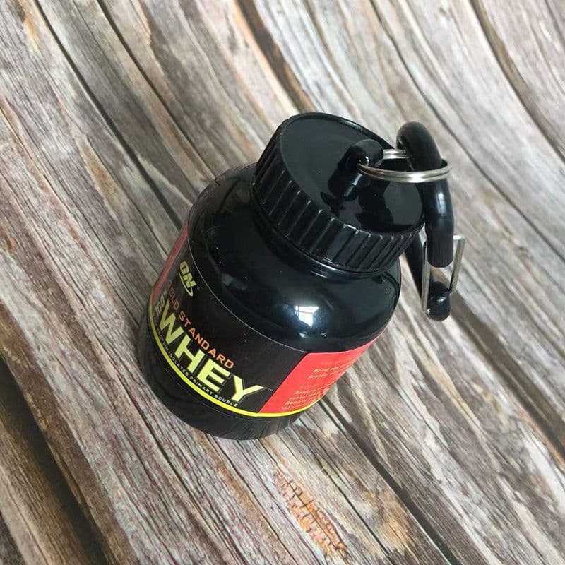 image-Protein Powder Shaker Bottle - Black 100ml Portable