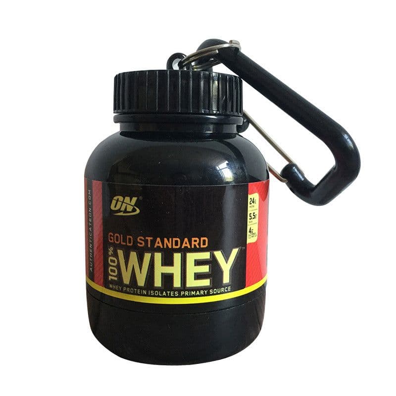 image-Protein Powder Shaker Bottle - Black 100ml Portable