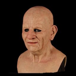 image-Old man mask white hair white beard headgear halloween