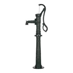 image-VEVOR Well Hand Pitcher Pump, 20 ft Max Lift, Antique Cast Iron Manual Hand Water Pump with Heightening Base, NPT 1-1/4 in Connection, Easy Installation, for Outdoor Garden, Pond, Yard, Farm, Green