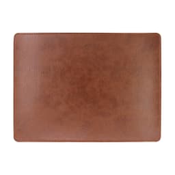image-Leather Mouse Pad - Brown 20x20cm PU Non-Slip