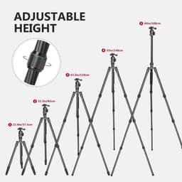 image-Carbon Fiber 66"/168cm Lightweight Portable Camera Tripod Stand