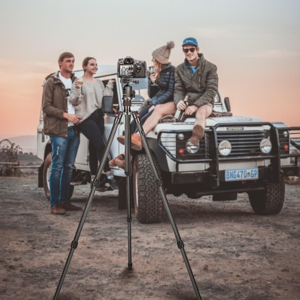 image-Carbon Fiber 66"/168cm Lightweight Portable Camera Tripod Stand