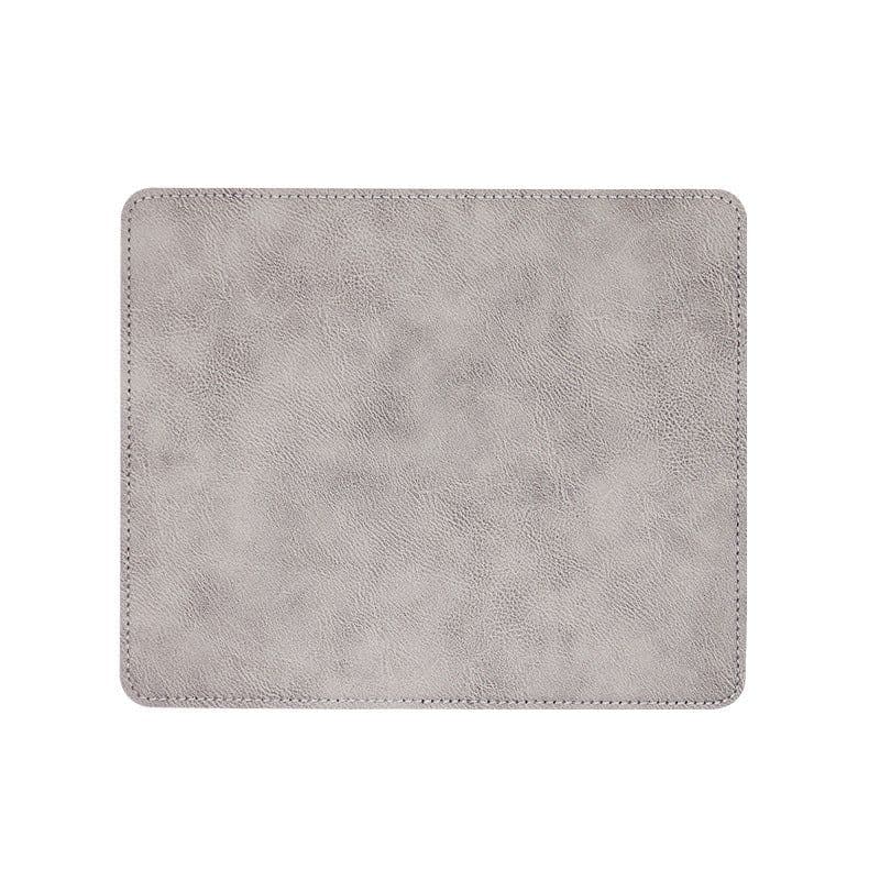 image-Leather Mouse Pad - Brown 20x20cm PU Non-Slip