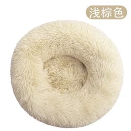 image-Factory direct cat litter kennel plush round dog bed warm pad pet litter dog pad supplies wholesale