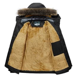 image-Men's Winter Plus Size Fleece Cardigan - Sapphire 7XL