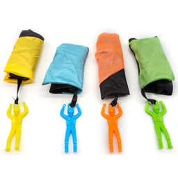 image-Kids Parachute Toy - White Plastic Jumping Soldier 45mm