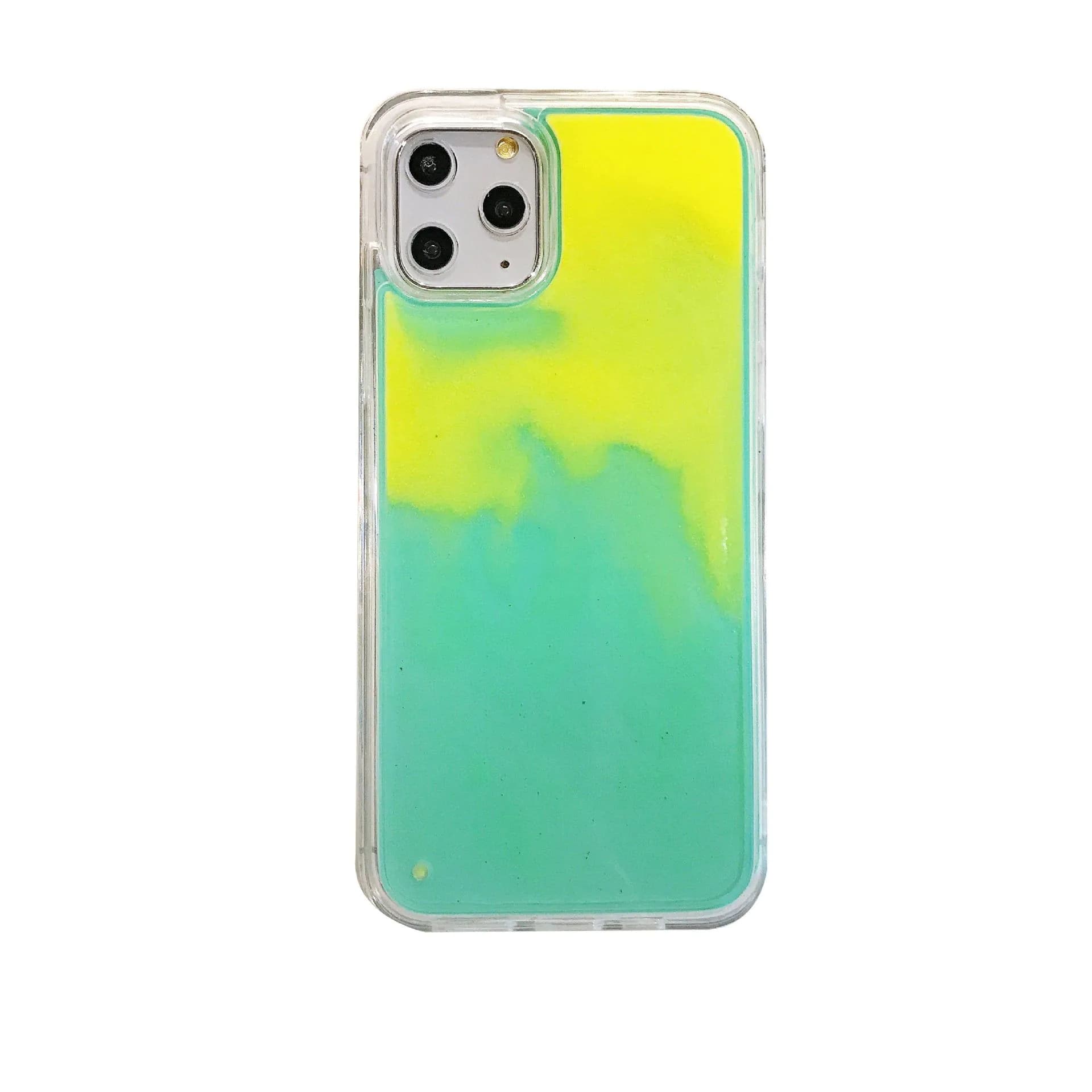 image-Suitable for iPhone12ProMax mobile phone shell Apple 11 luminous pure color liquid quicksand shell XR all-inclusive protective cover