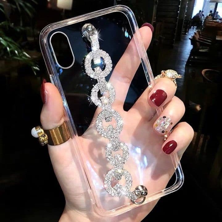 image-Bracelet for Apple iPhone XS Max Rhinestone Transparent 11P