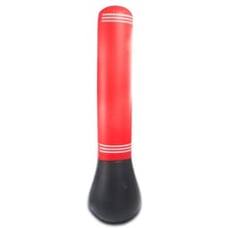 image-Vertical PVC Inflatable Boxing Punching Bag - 0.8kg, 1.6m Black/Red/Yellow