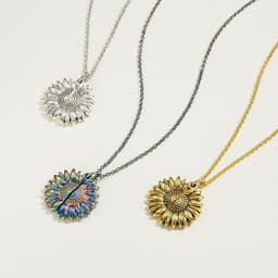 image-Sunflower Pendant Necklace - Gold Alloy Fashion