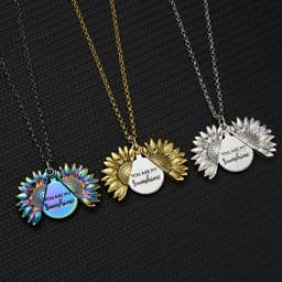 image-Sunflower Pendant Necklace - Gold Alloy Fashion