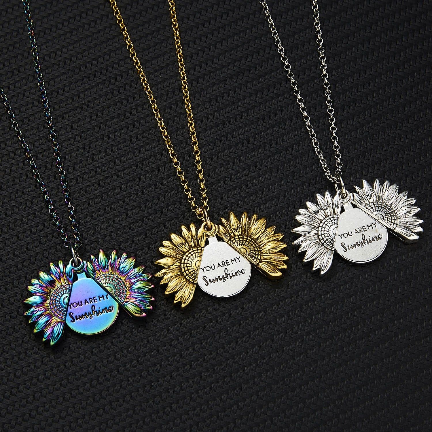 image-Sunflower Pendant Necklace - Gold Alloy Fashion