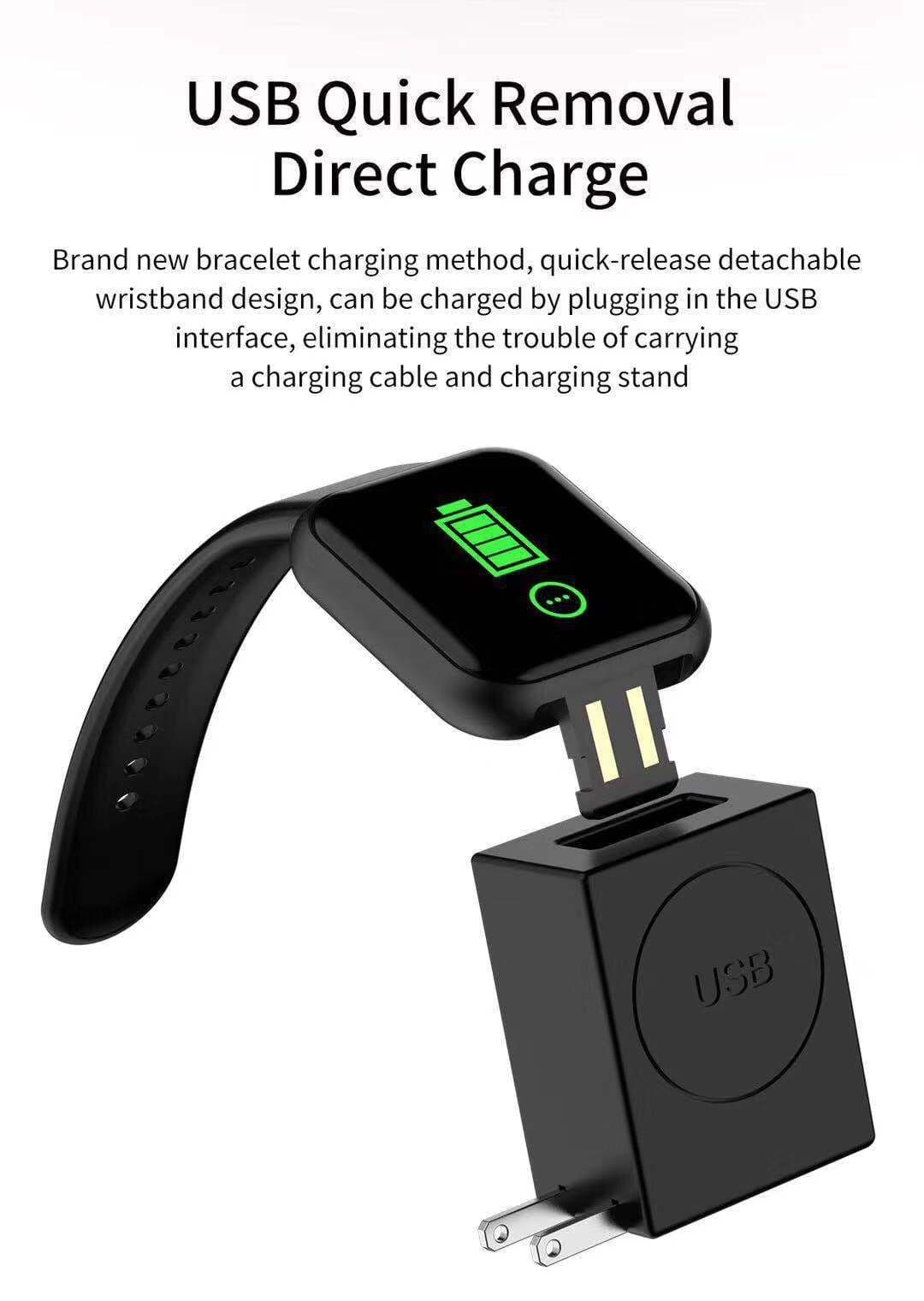 image-Y68 Smart Bracelet - Heart Rate Blood Pressure Silver