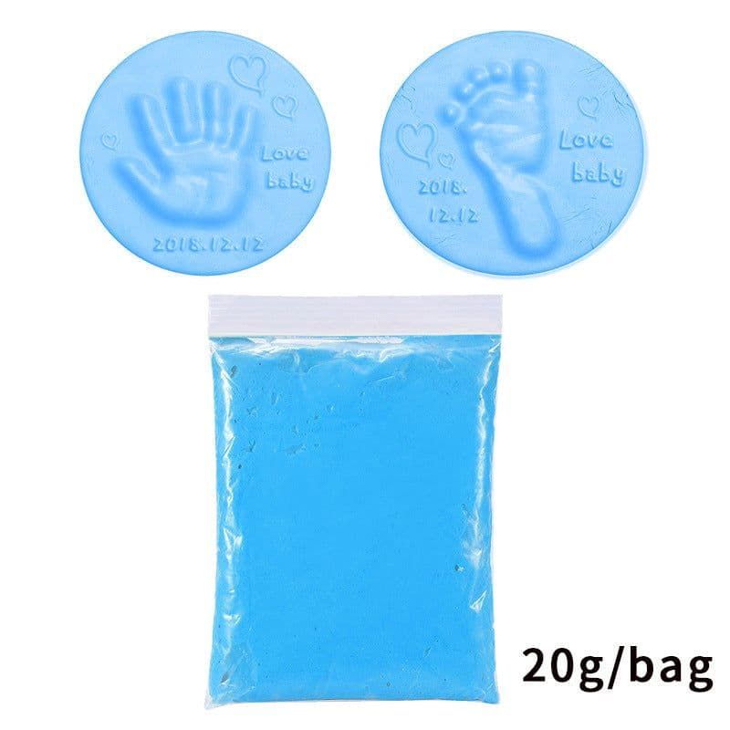image-20g baby care hand and foot print mud soft clay fluffy material DIY handprint footprint fingerprint pressure resistant children's toy