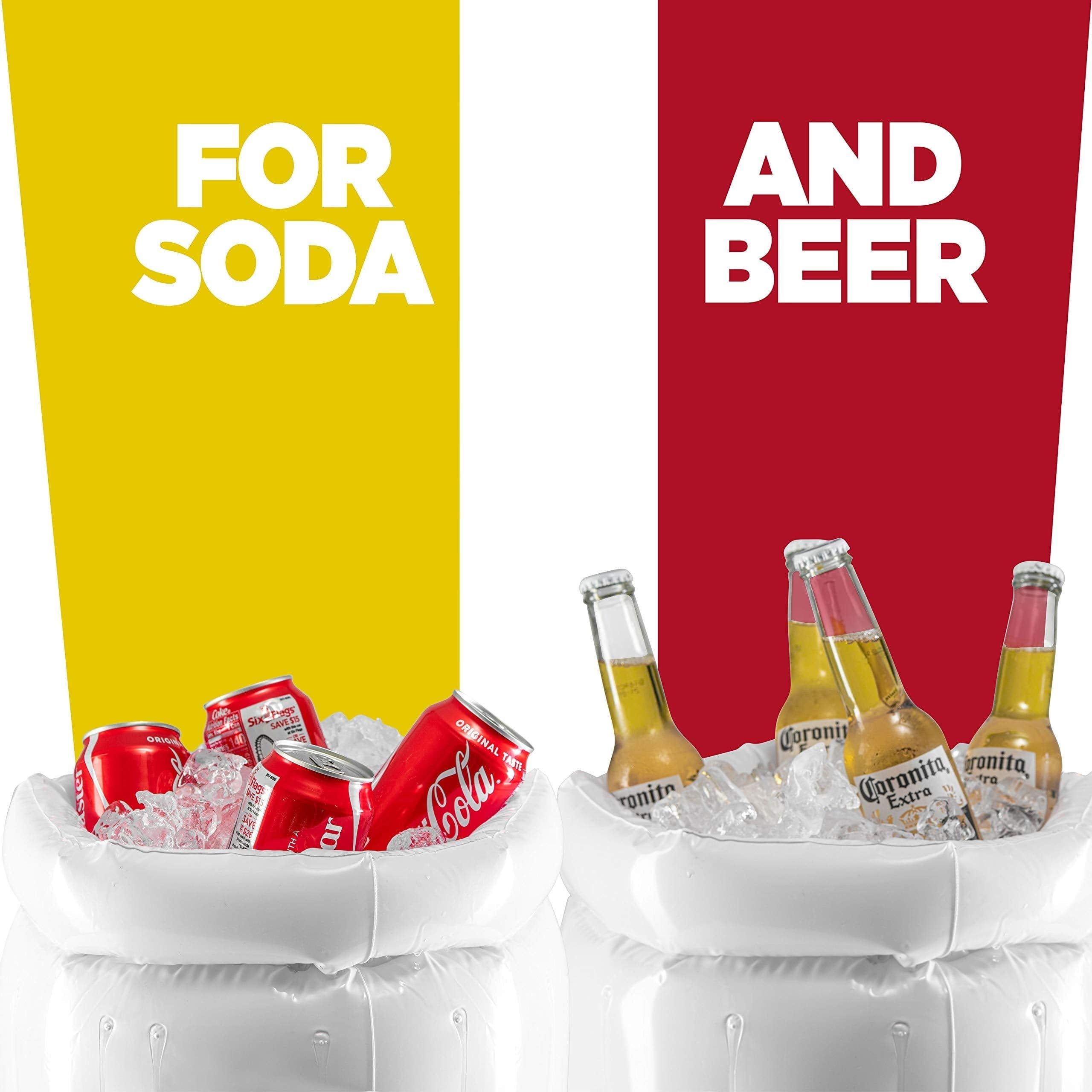 image-Large Inflatable Beer Mug Cooler Pool Float Drink Cooler
